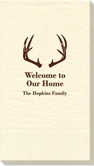 Antlers Moire Guest Towels